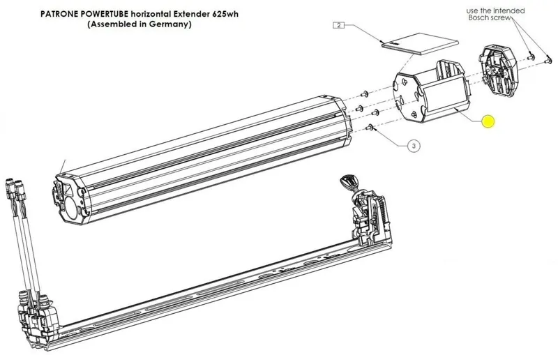 Cube Battery Adapter Powertube 625-750 21-13944 - 3688